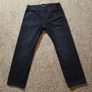 John Elliott Jeans 33x27 The Daze Mens Black Denim Button Fly Japan